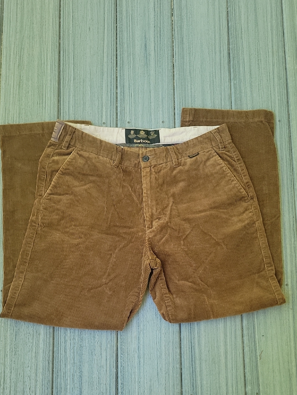 Barbour Men's Brown Corduroy Pants - Classic Straight Fit